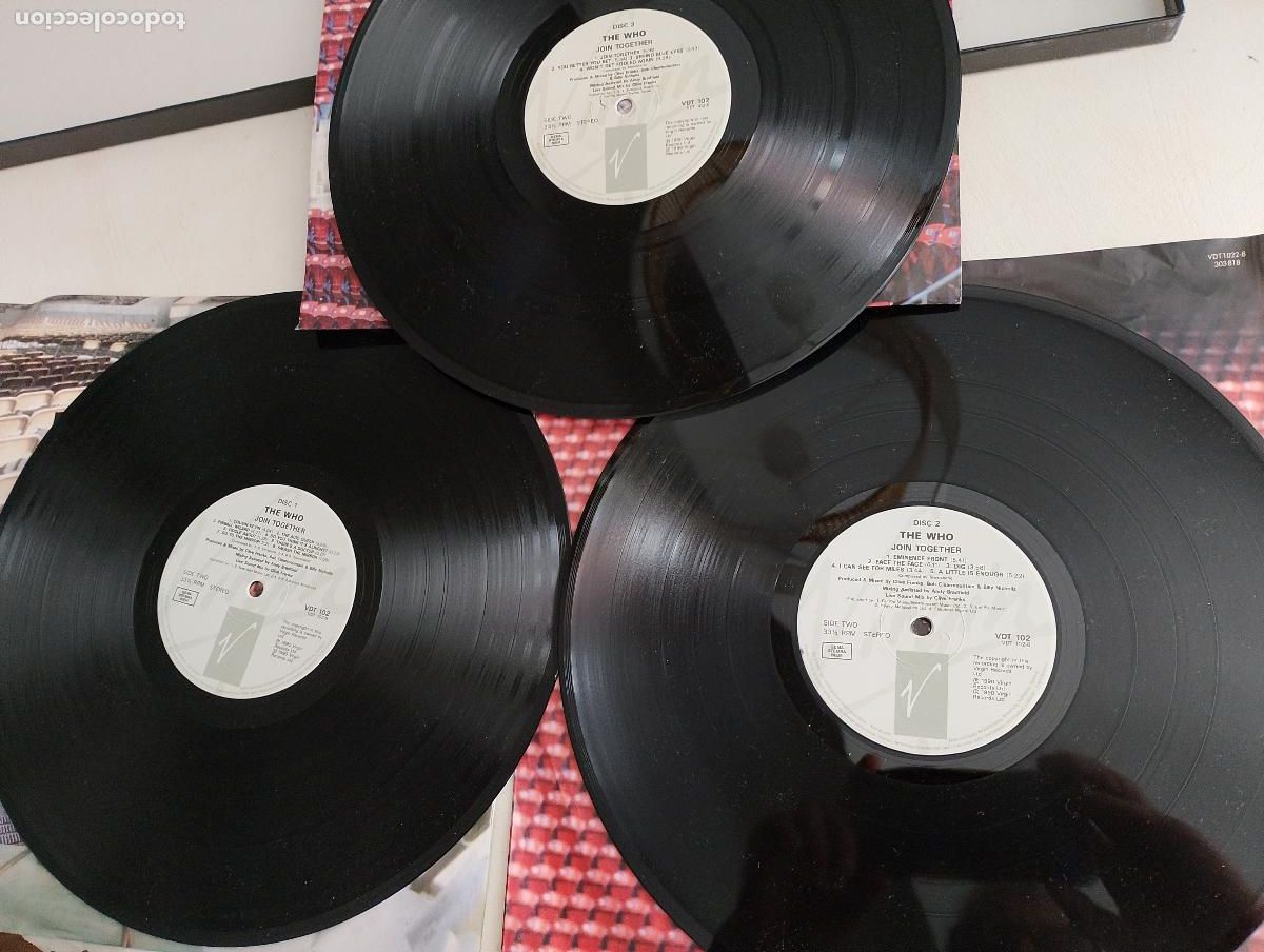 Discos de vinilo: The Who &ndash; Join Together, 1990, 3 LPS, COFRE - Foto 2