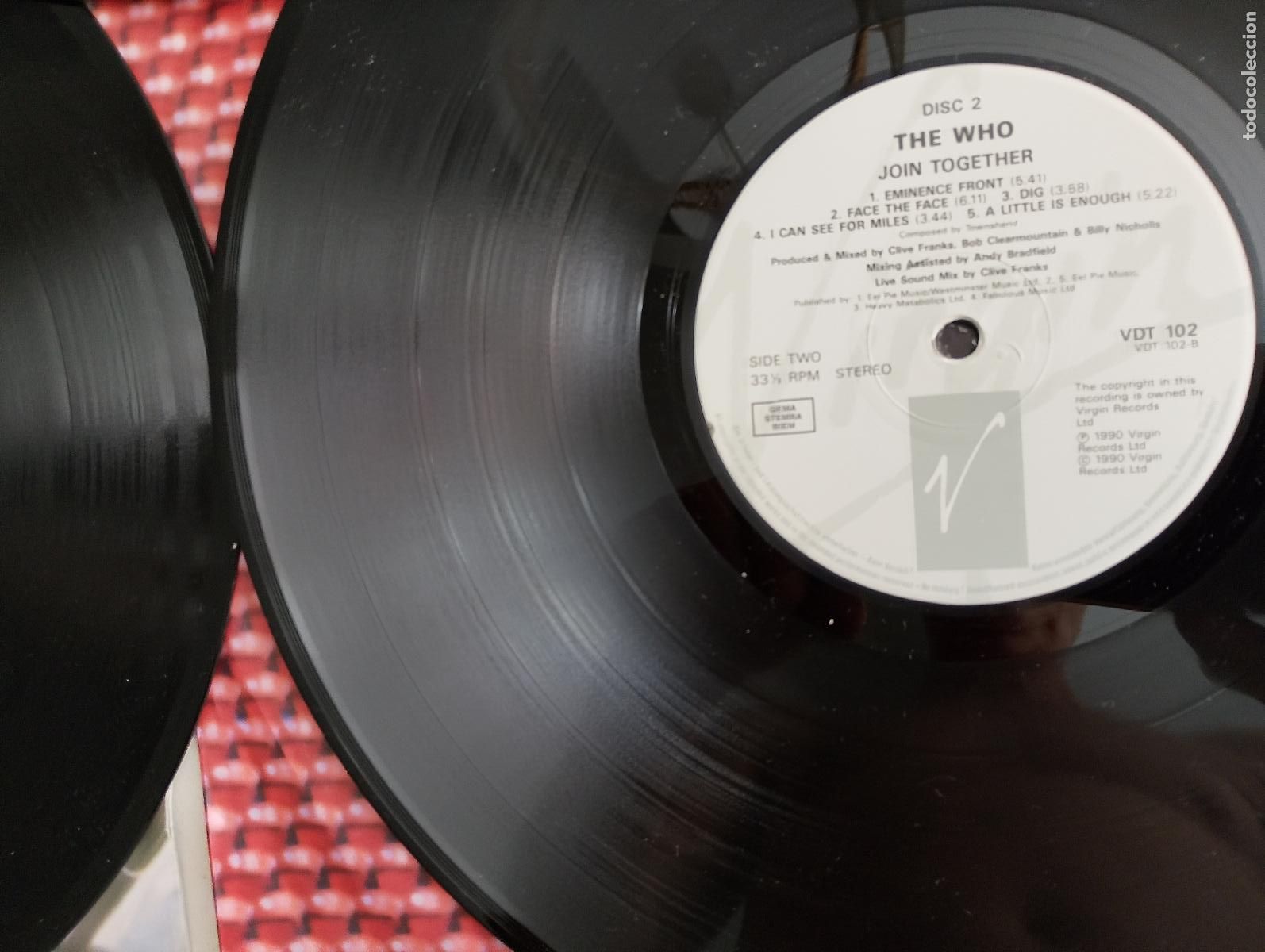 Discos de vinilo: The Who &ndash; Join Together, 1990, 3 LPS, COFRE - Foto 4