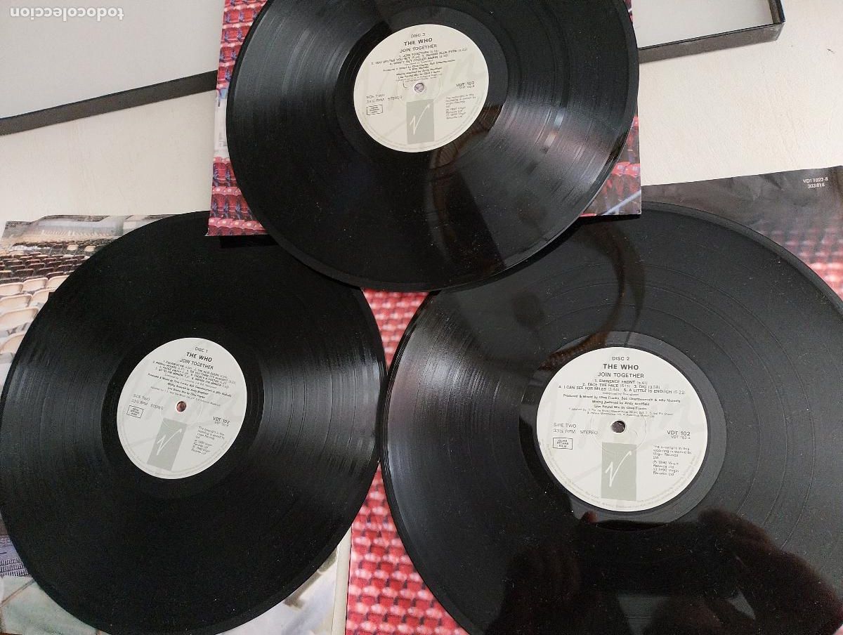 Discos de vinilo: The Who &ndash; Join Together, 1990, 3 LPS, COFRE - Foto 5