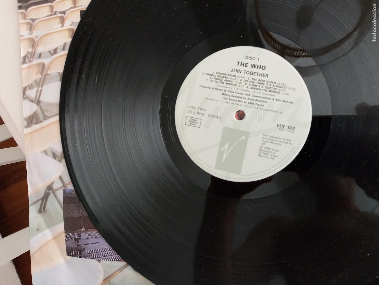 Discos de vinilo: The Who &ndash; Join Together, 1990, 3 LPS, COFRE - Foto 7