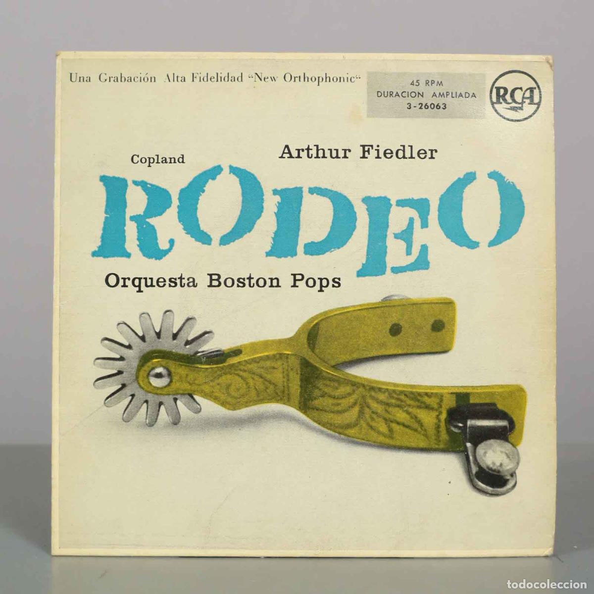 Discos de vinilo: EP. Copland Arthur Fiedler RODEO Orquesta Boston Pops