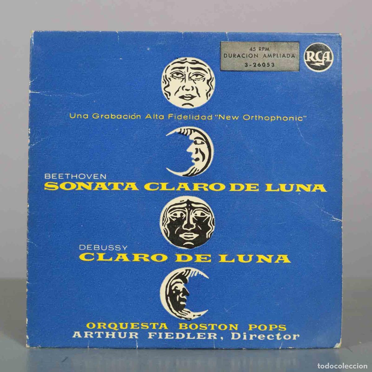 Discos de vinilo: EP. Claro de Luna', Debussy BEETHOVEN FIEDLER