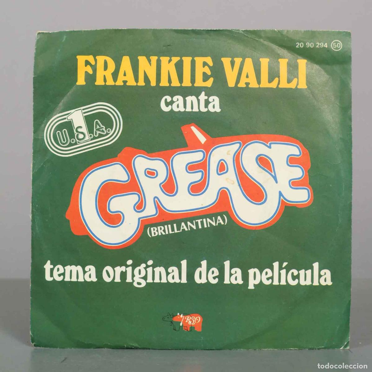 Discos de vinilo: SINGLE. Frankie Valli &lrm;&ndash; Grease = Brillantina