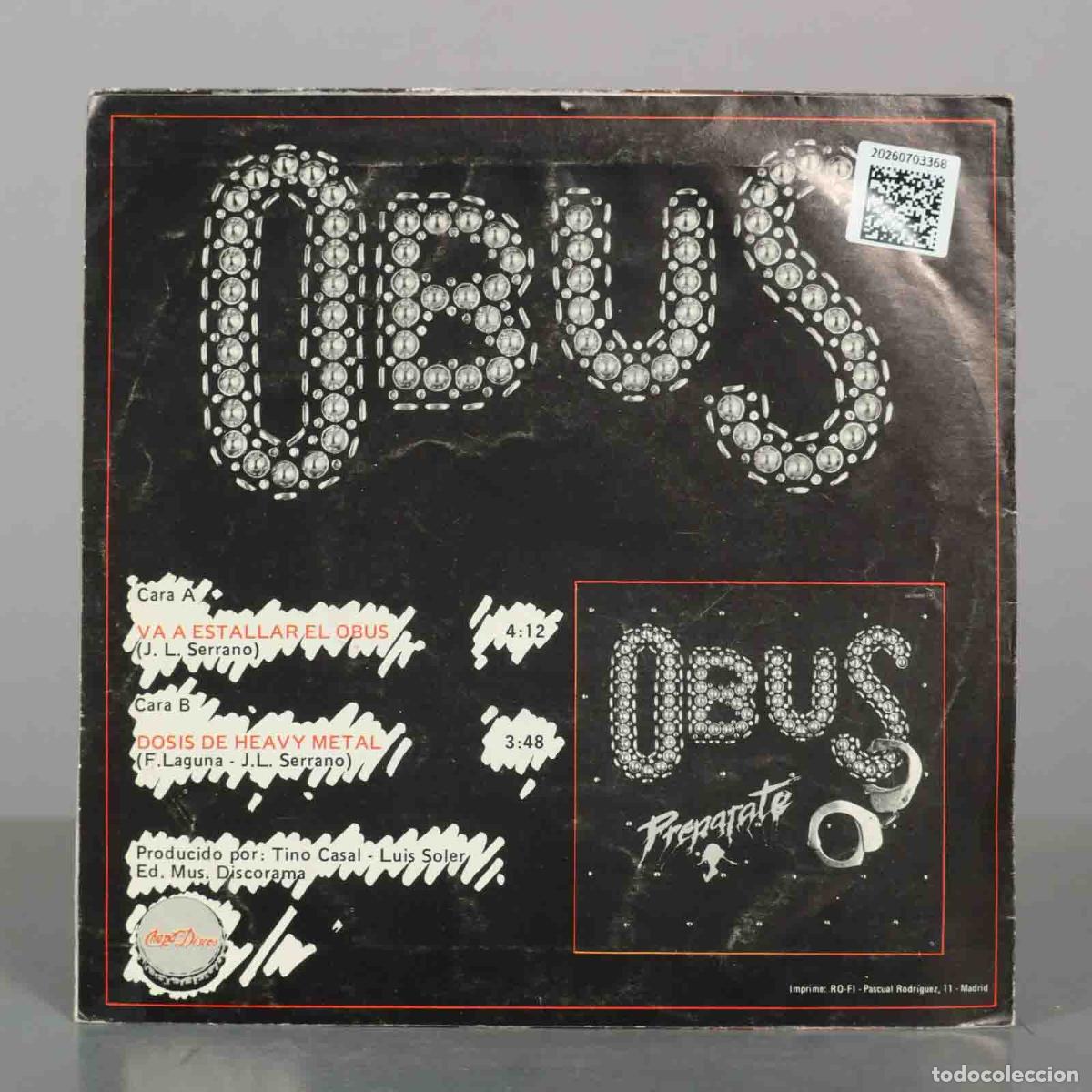 Discos de vinilo: SINGLE. Obus &lrm;&ndash; Va A Estallar El Obus - Foto 2