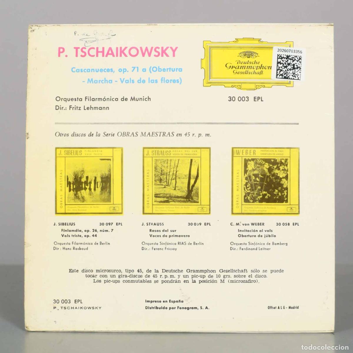 Discos de vinilo: SINGLE. Tschaikowsky - CASCANUECES . Lehmann - Foto 2