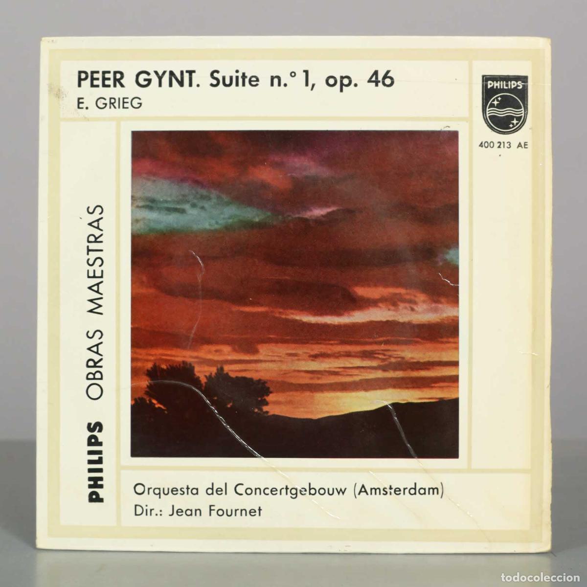 Discos de vinilo: EP. PEER GYNT. Suite n.&ordm; 1, op. 46 E. GRIEG . Fournet