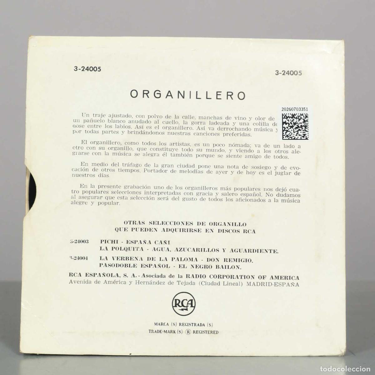 Discos de vinilo: EP. A. Apruzzese &ndash; Organillero - Foto 2