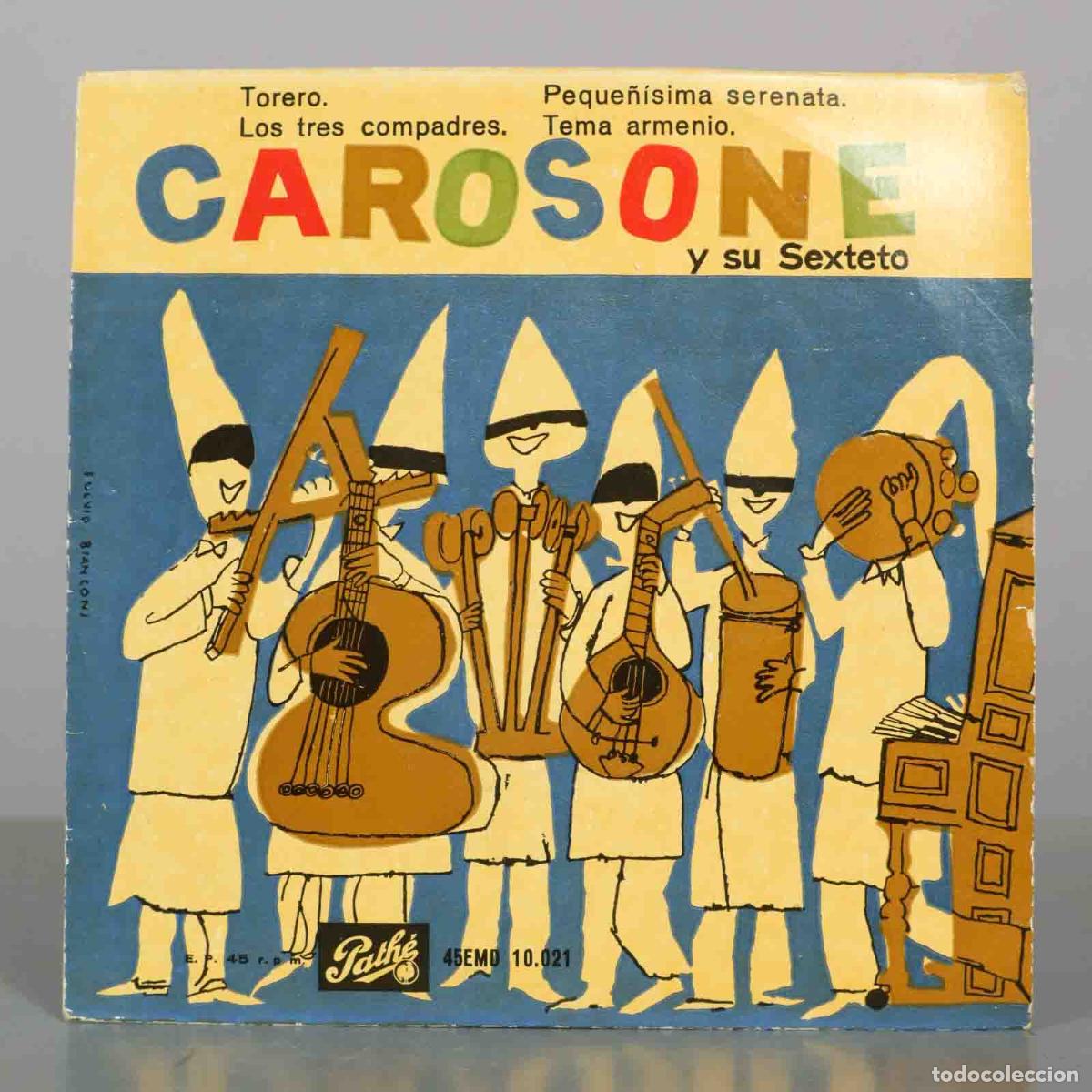 Discos de vinilo: EP. Renato Carosone Y Su Sexteto &ndash; Torero / Los Tres Compadres / Peque&ntilde;&iacute;sima Serenata / Tema Armenio