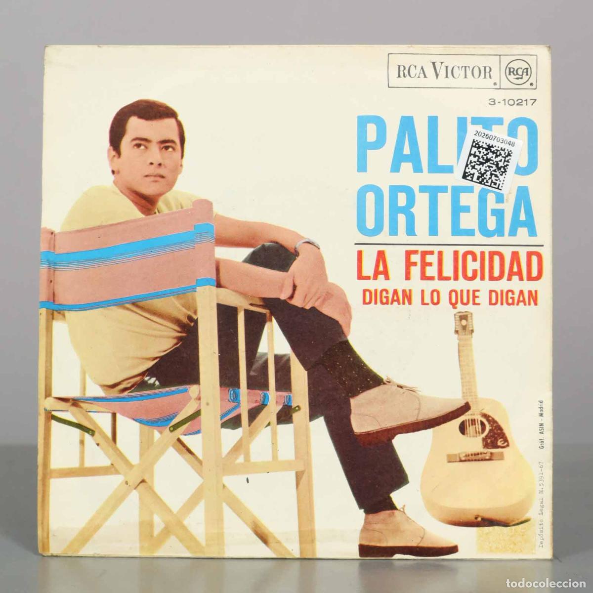 Discos de vinilo: SINGLE. Palito Ortega - La Felicidad - Foto 2