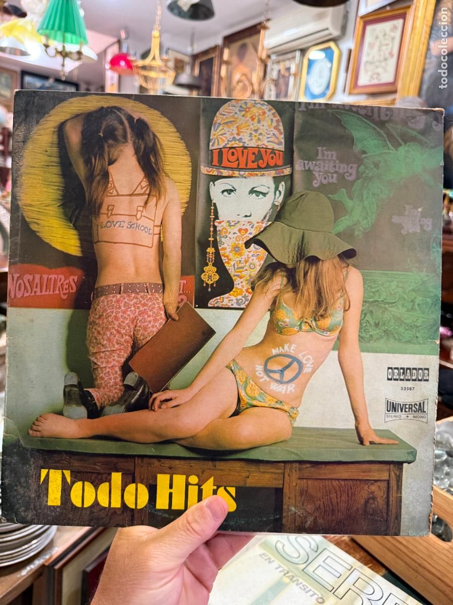 Discos de vinilo: LP TODO HITS - CARPETA DESPEGADA POR UN LATERAL