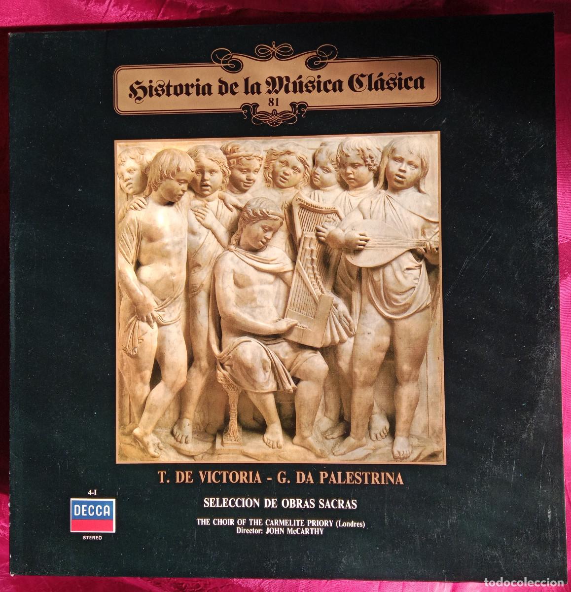 Discos de vinilo: Historia de la M&uacute;sica Cl&aacute;sica - Selecci&oacute;n de Obras Sacras - Edit. DECCA. 1985