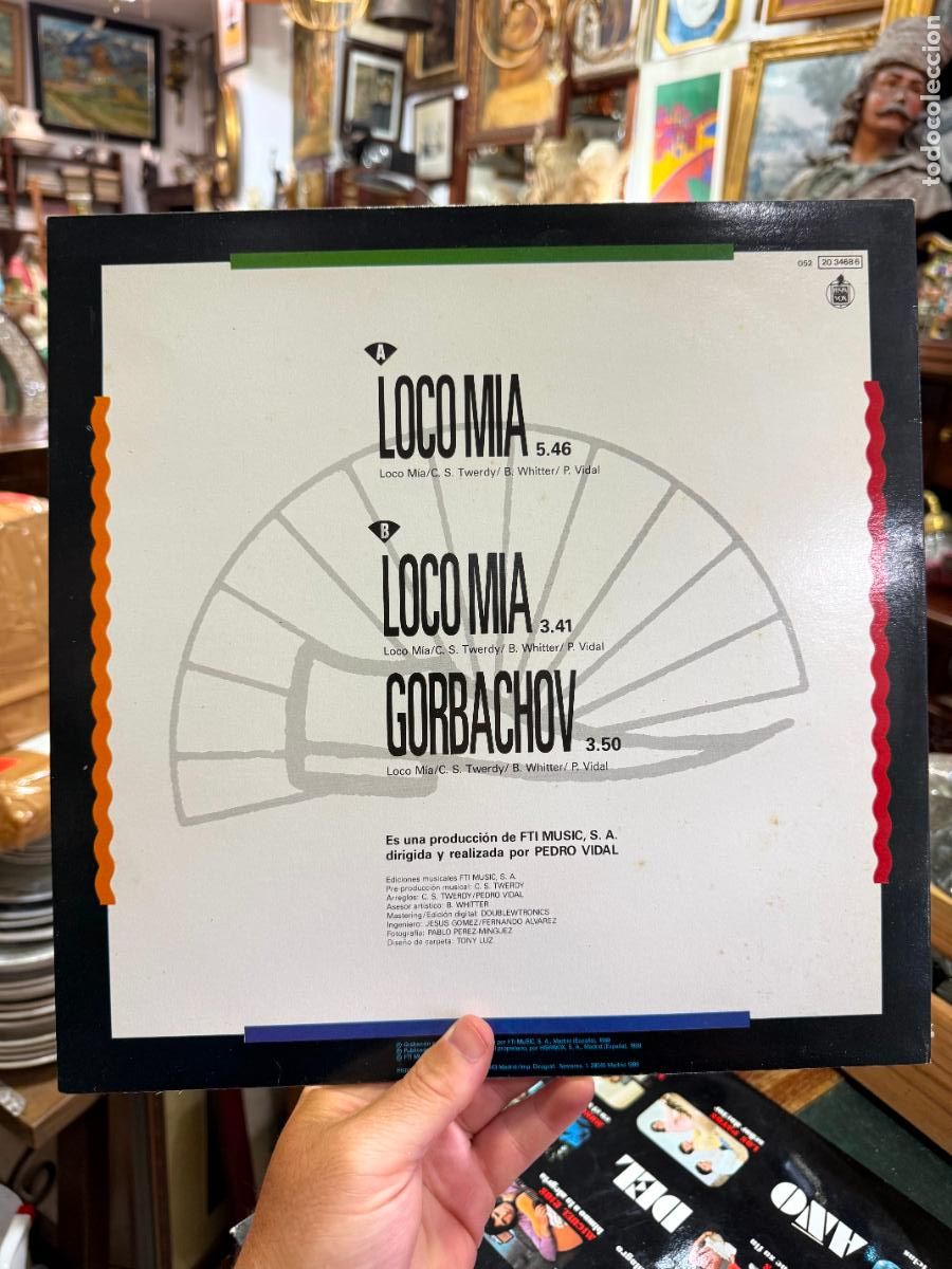 Discos de vinilo: LP MAXI SINGLE LOCO MIA - Foto 2