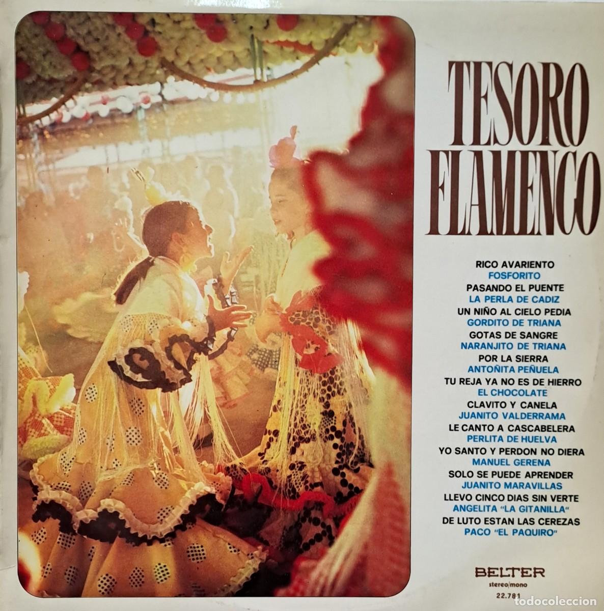 Discos de vinilo: LPs TESORO FLAMENCO. FOSFORITO, LA PERLA DE CADIZ, EL CHOCOLATE. LP-FLA-1247