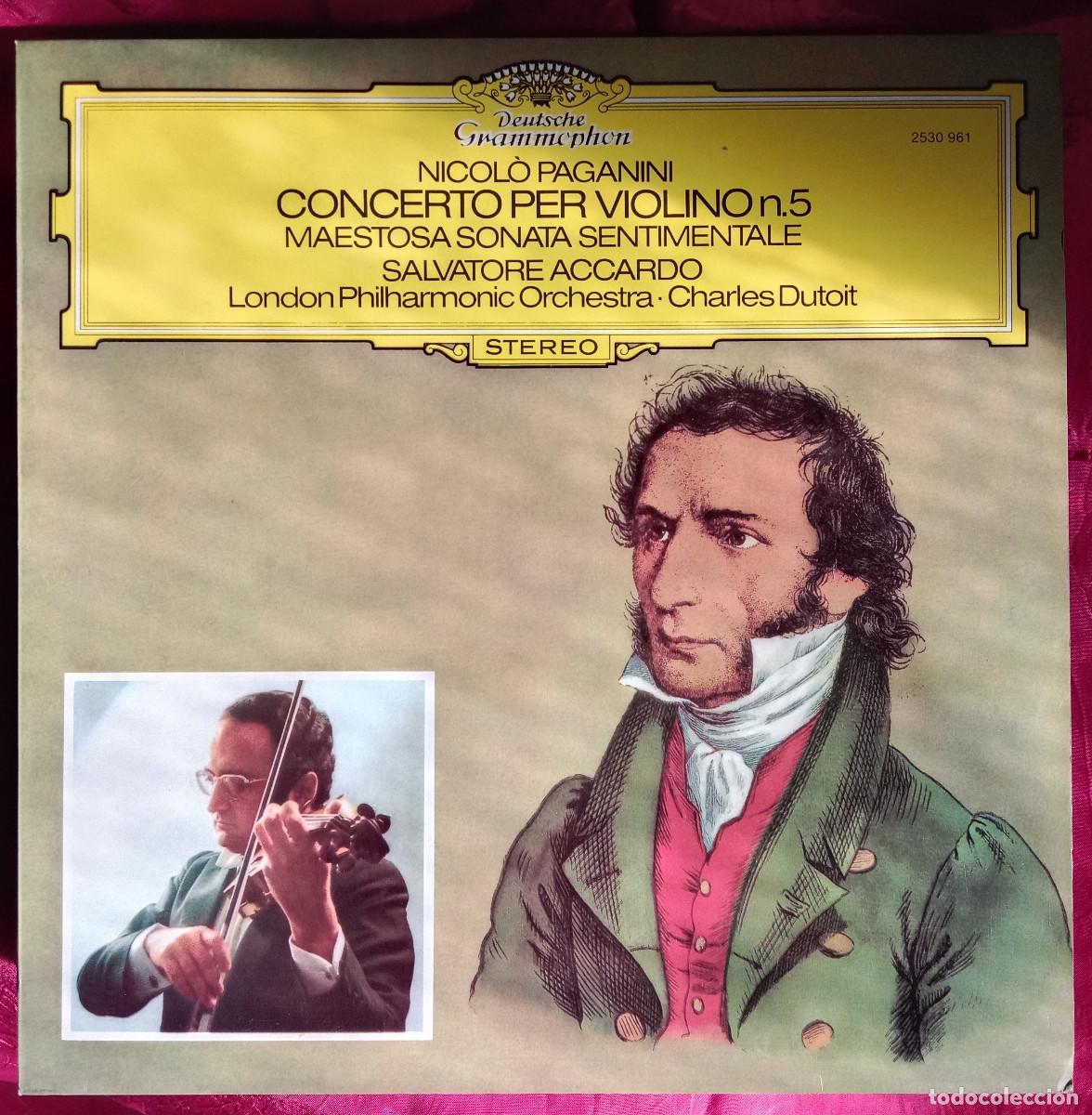 Discos de vinilo: Nicol&ograve; Paganini - Concerto per Violino, n&ordm;. 5 - Edit. Deutsche Gammophon. 1979
