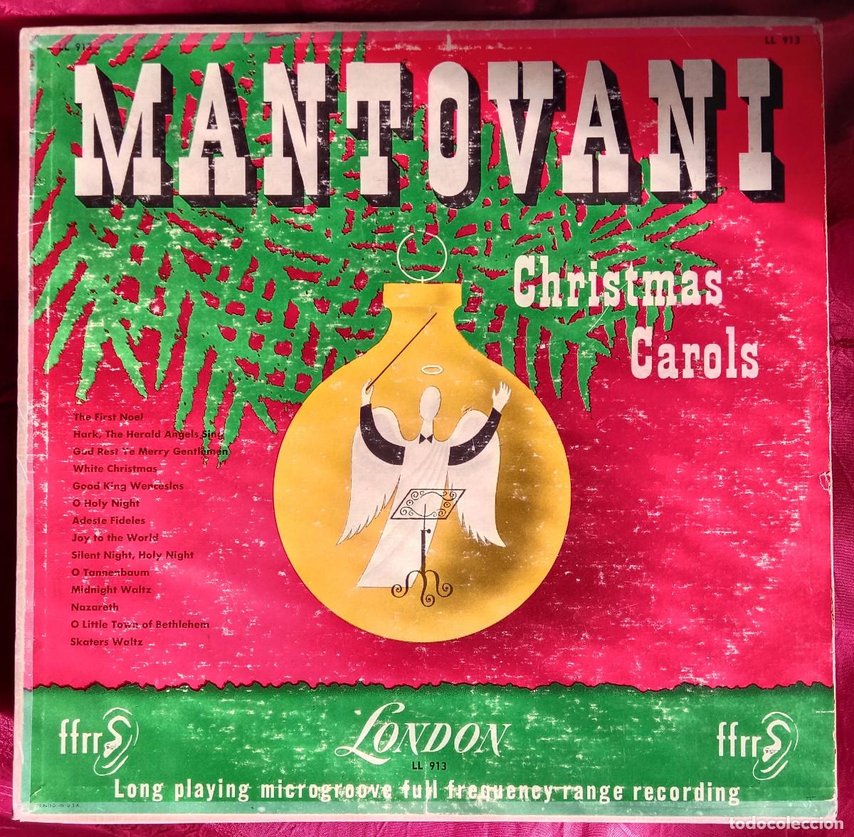 Discos de vinilo: Mantovani - Christmas Carols - Mantovani and his Orchestra - Edit. London Long Playing. 1956