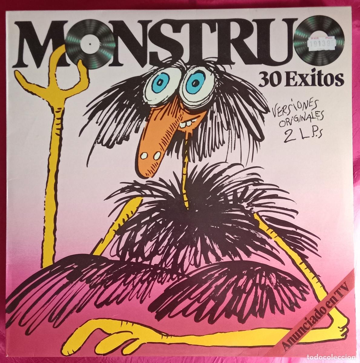 Discos de vinilo: Monstruo - 30 &Eacute;xitos - Versiones Originales - Varios Artistas - 2 LP&acute;s - Edit. Polystar. 1983