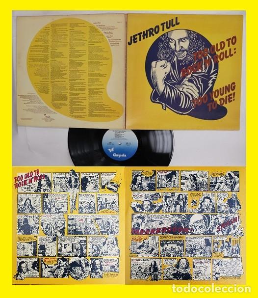 Discos de vinilo: Jethro Tull / Too Old to Rock N' Roll, Too Young to 1976 !! RARA EDIC USA + COMIX, TODO EXC