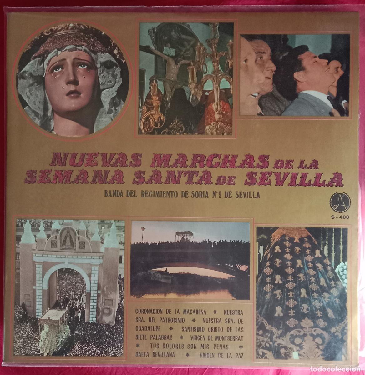 Discos de vinilo: Nuevas Marchas de la Semana Santa Sevillana - Regimiento Soria 9, Sevilla - Edit. APX. PPC. 1971