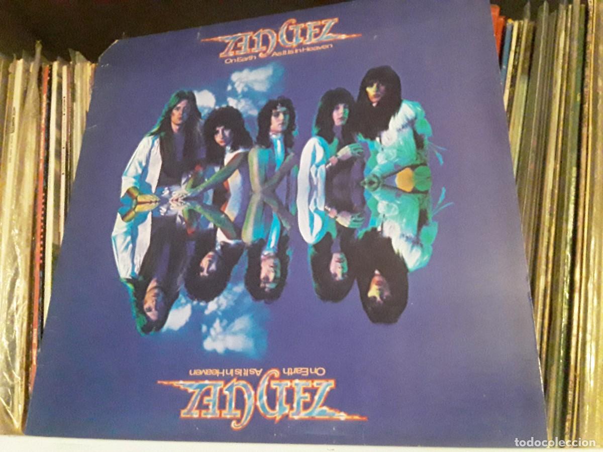 Discos de vinilo: Angel - On Earth As It Is In Heaven (LP, Album, San) edic. usa 1977 con poster!!