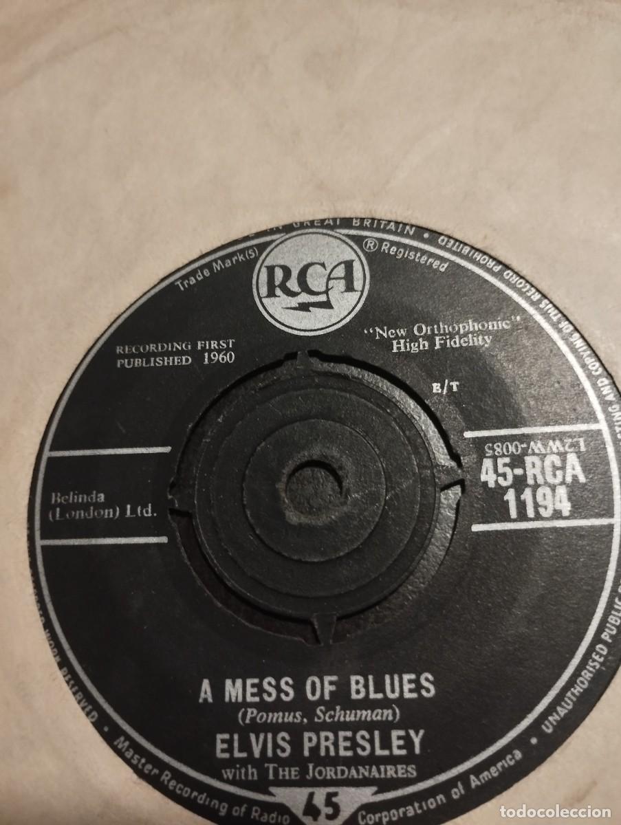 Discos de vinilo: Elvis Presley With The Jordanaires &ndash; A Mess Of Blues. 1960