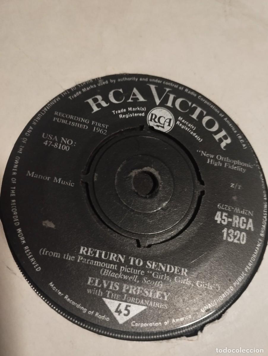 Discos de vinilo: Elvis Presley With The Jordanaires &ndash; Return To Sender. 1962