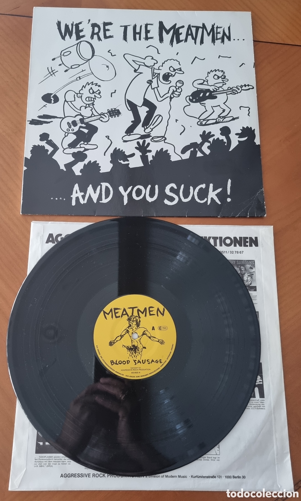 Discos de vinilo: Disco Meatmen original buen estado amd you suck blood sausage