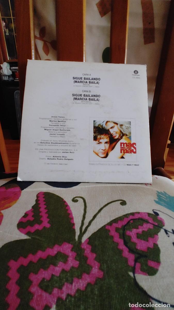 Discos de vinilo: MAS Y MAS-SINGLE SIGUE BAILANDO - Foto 2