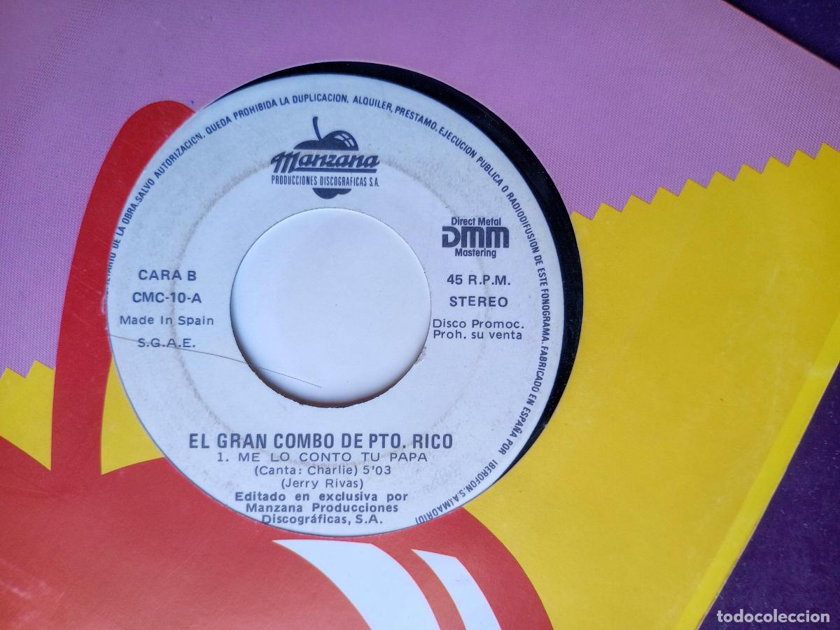 Discos de vinilo: El Gran Combo D Puerto Rico &lrm;&ndash; Me Lo Conto Tu Papa - Sg MANZANA 1991 PROMO, VINILO SIN USO, SALSA