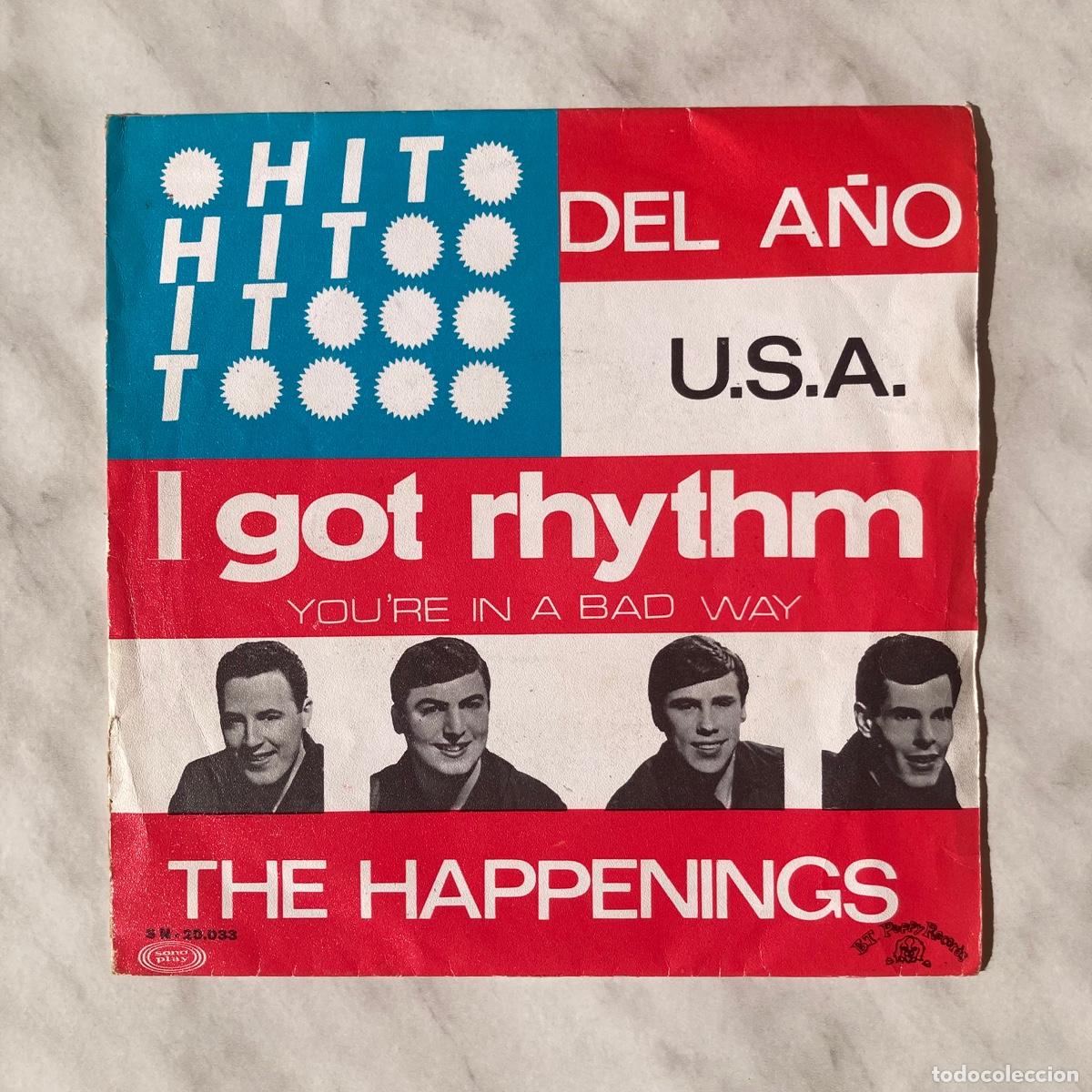 Discos de vinilo: DISCO THE HAPPENINGS, HIT I GOT RHYTHM, VINILO SINGLE EP, JUBILEE, 1967