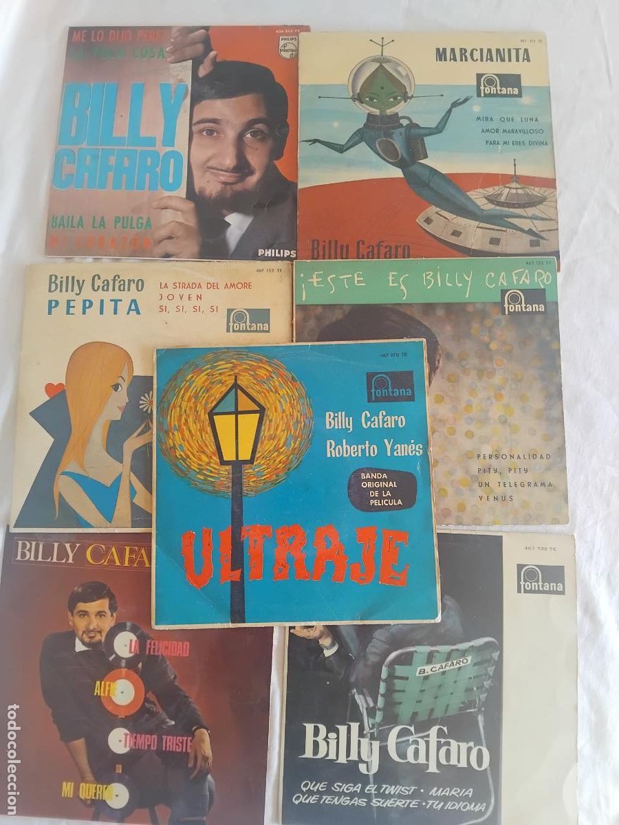 Discos de vinilo: BILLY CAFARO. 7 EP PHILIPS Y FONTANA.