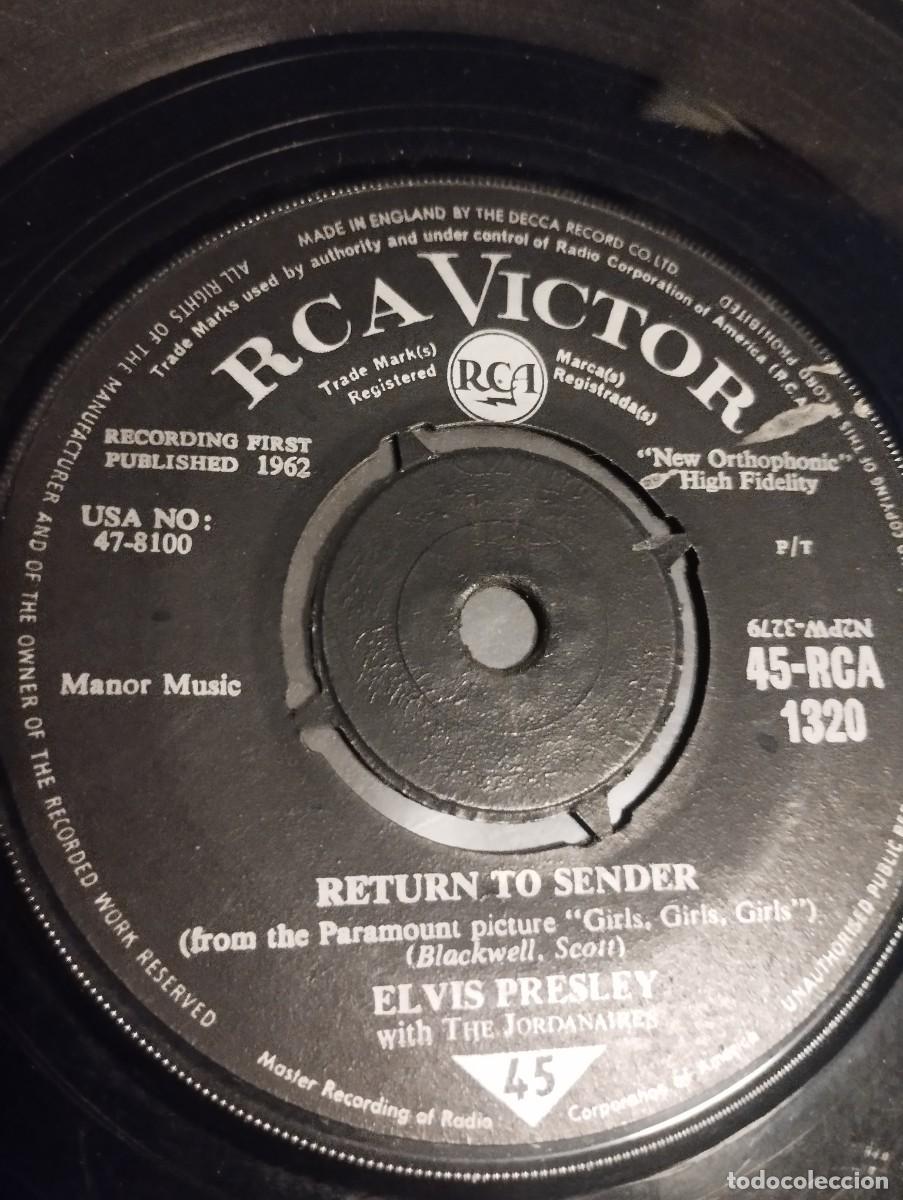 Discos de vinilo: Elvis Presley With The Jordanaires &ndash; Return To Sender. 1962