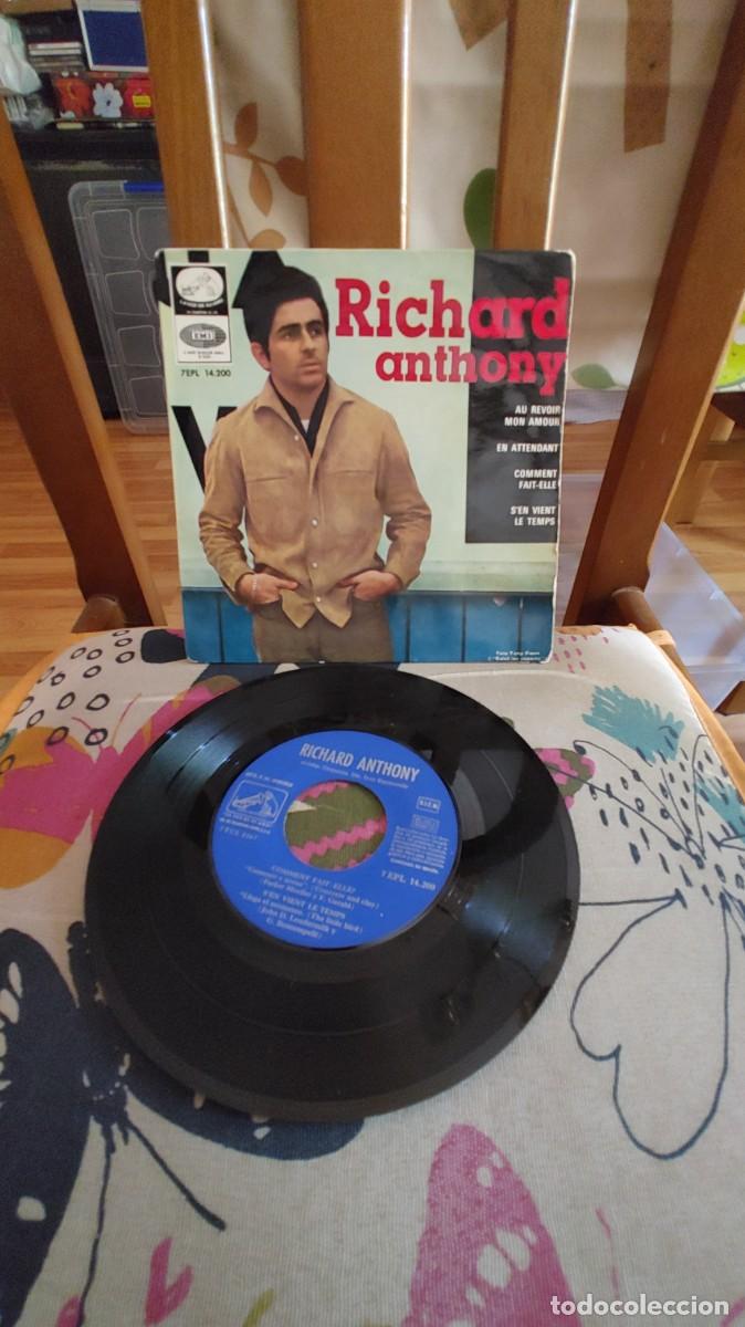 Discos de vinilo: RICHARD ANTHONY-EP AU REVOIR MON AMOUR +3