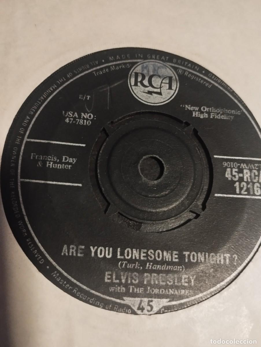 Discos de vinilo: Elvis Presley With The Jordanaires &ndash; Are You Lonesome Tonight?. 1960