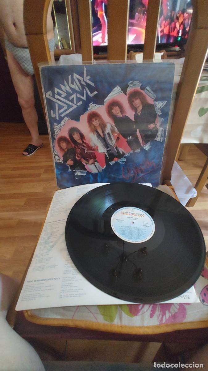 Discos de vinilo: SANGRE AZUL-LP OBSESION-ENCARTE LETRAS
