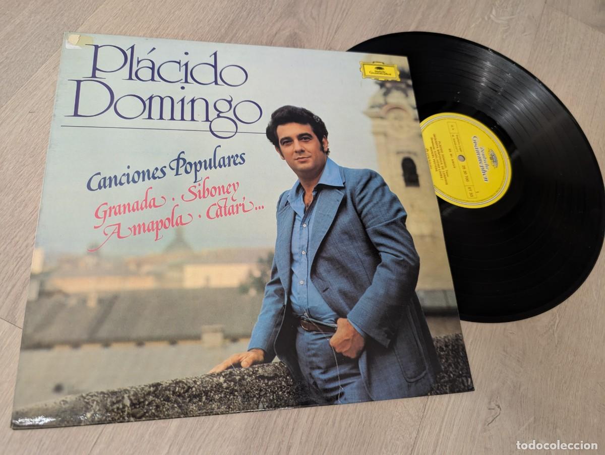 Discos de vinilo: PLACIDO DOMINGO - CANCIONES POPULARES ..LP DE 1977 - DEUTSCHE - TEMAS COMO, SIBONEY, GRANADA.. ETC