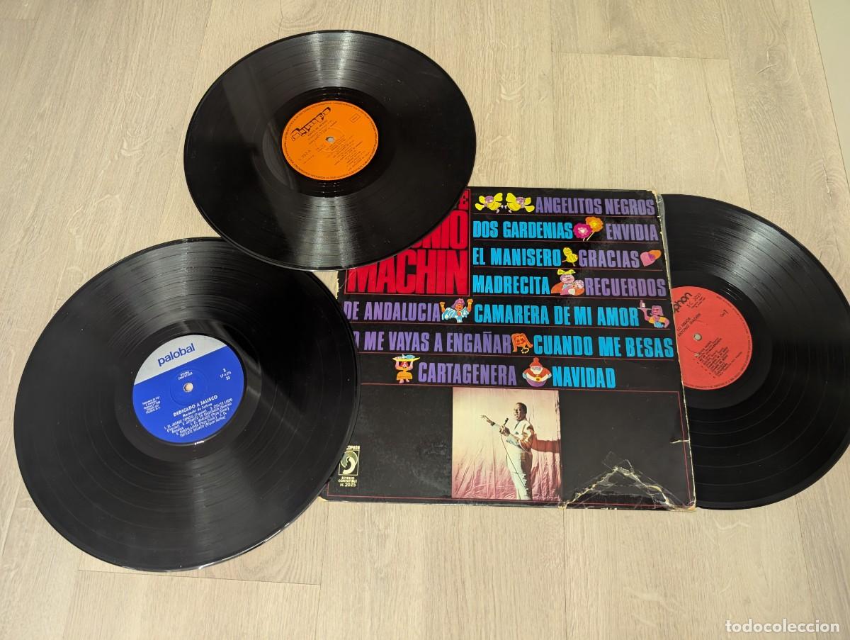 Discos de vinilo: LOTE DE UN LP DE ANTNIO MACHIN - GRANDES EXITOS ..LP DE 1967 + 2 LP&acute;S LATINOS, SIN CARPETA .