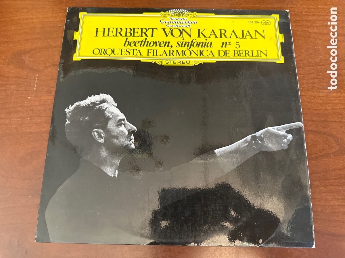 Discos de vinilo: LP. Beethoven, Sinfonia n&ordm; 5 - Herbert von Karajan, Orquesta Filarm&oacute;nica de Berl&iacute;n