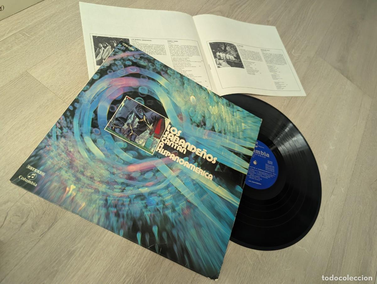 Discos de vinilo: LOS SABANDE&Ntilde;OS - CANTAN A HISPANOAMERICA ..VOL.1.LP + LIBRETO DE 4 PAGINAS CON LETRAS - DE 1971