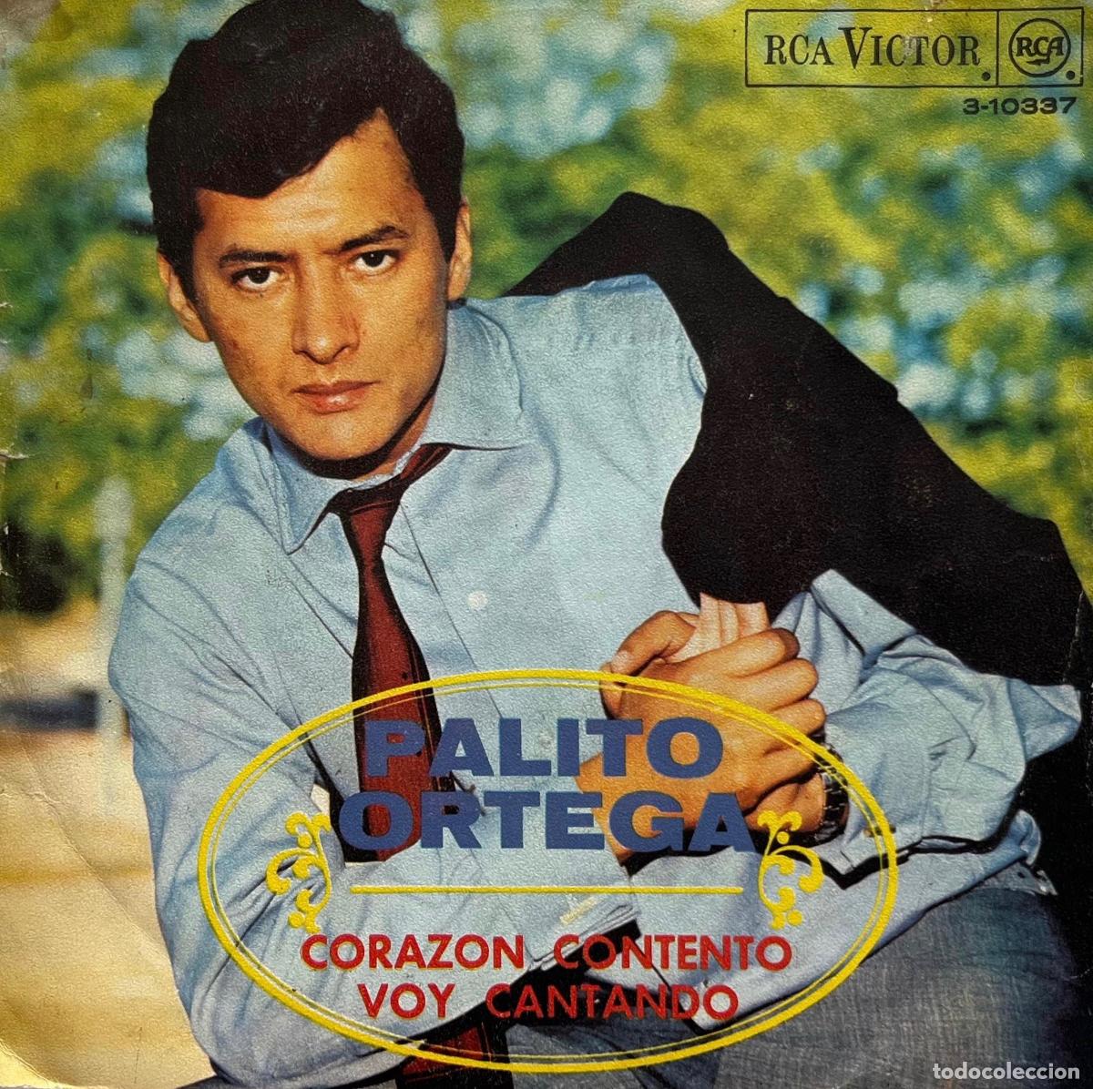 Discos de vinilo: PALITO ORTEGA. CORAZON CONTENTO. SOLO VENTA PORTADA SINGLE ESPA&Ntilde;A