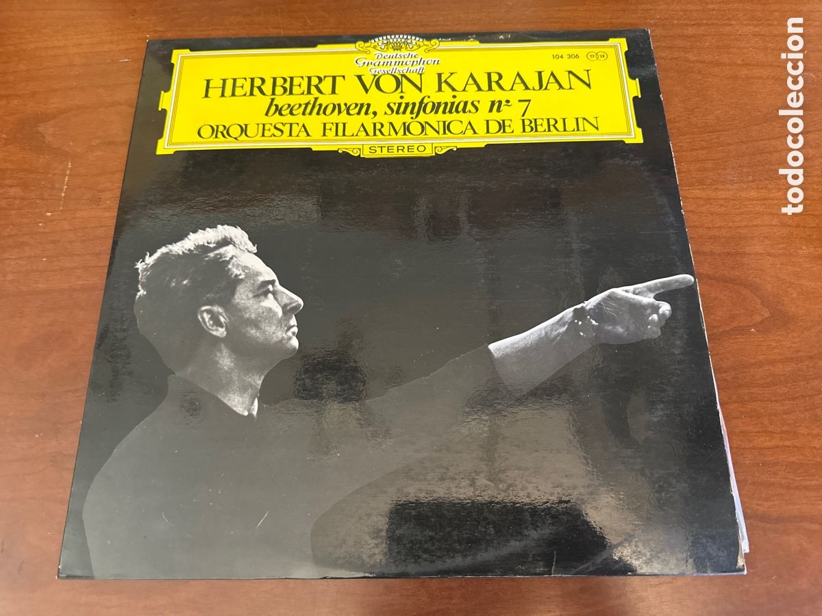 Discos de vinilo: LP. Karajan, Beethoven, Orquesta Filarm&oacute;nica De Berl&iacute;n &ndash; Sinfon&iacute;as N&ordm; 7