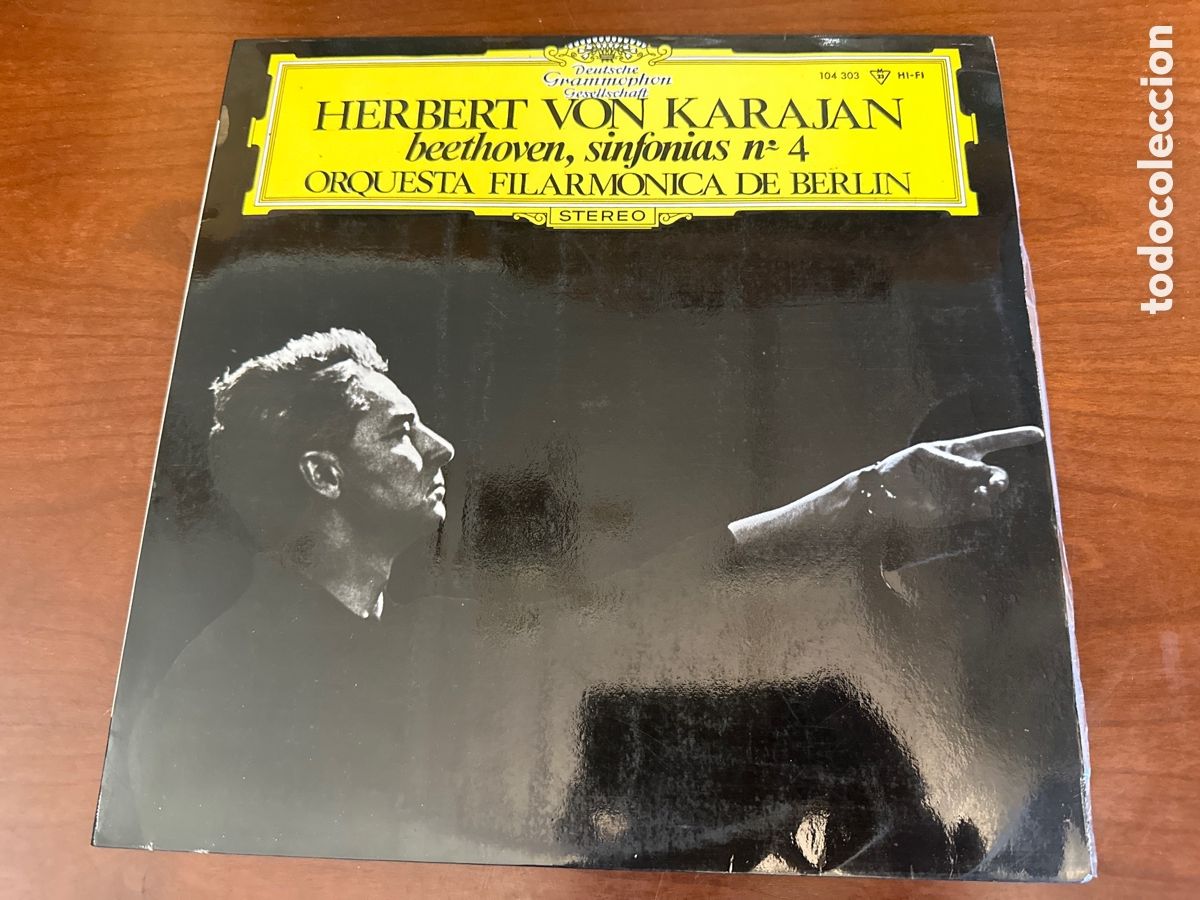 Discos de vinilo: LP. Karajan, Beethoven, Orquesta Filarm&oacute;nica De Berl&iacute;n &ndash; Sinfon&iacute;as N&ordm; 4