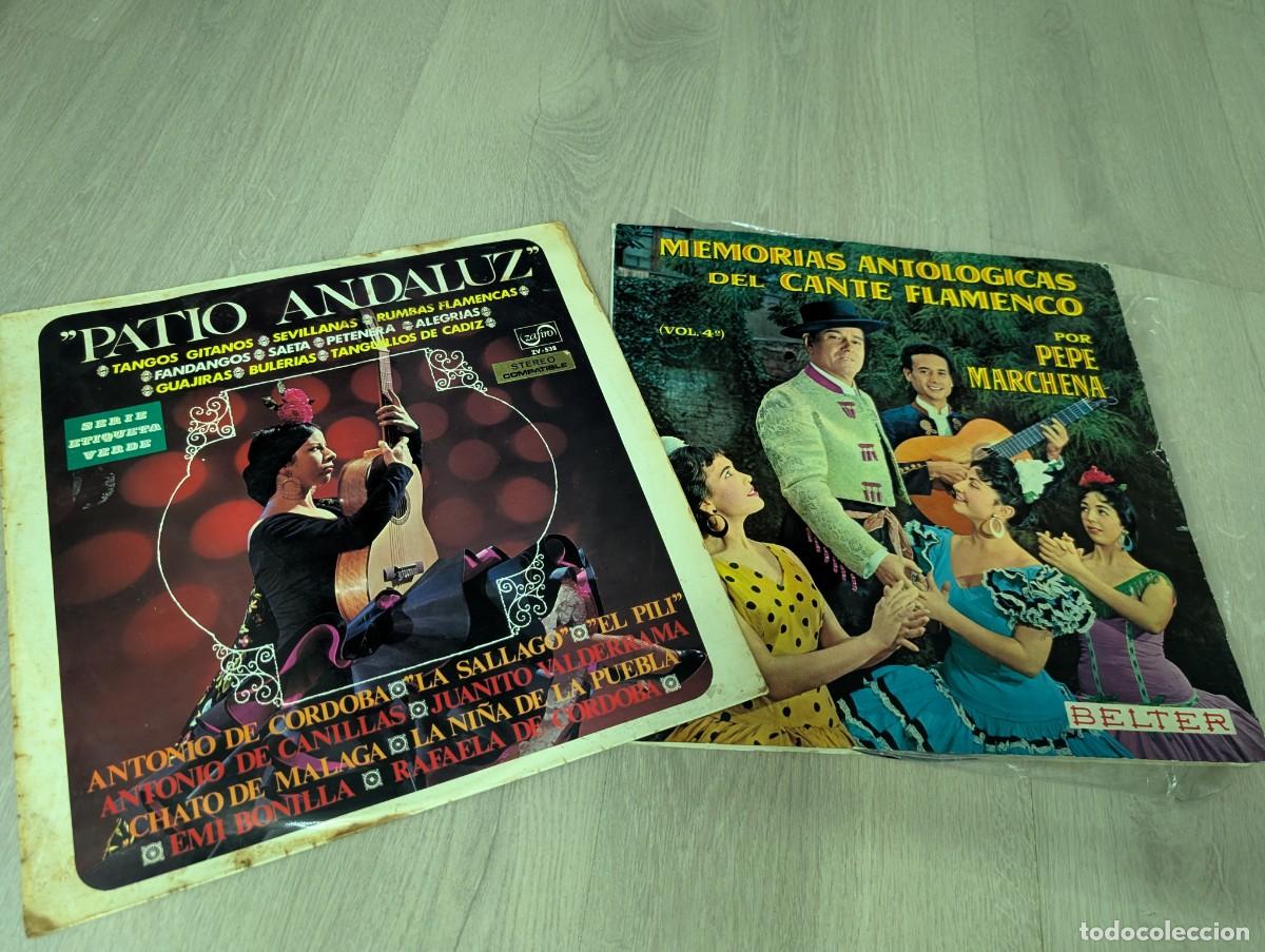Discos de vinilo: LOTE DE FLAMENCO EN VINILO ..LP DE EL PATIO ANDALUZ + LP DE PEPE MARCHENA + 2 VINILOS DE PORRINA .