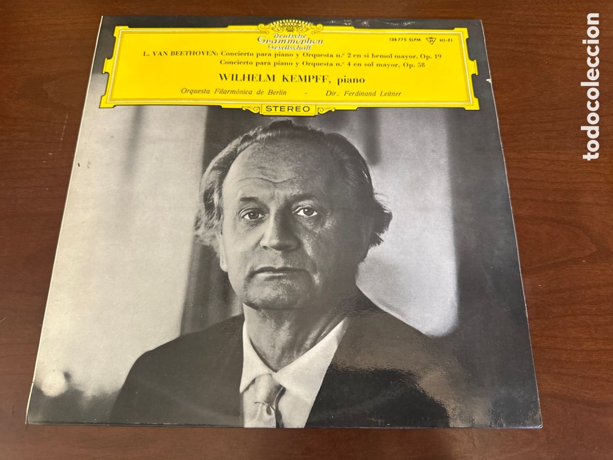 Discos de vinilo: Beethoven, Wilhelm Kempff, Orquesta Filarm&oacute;nica De Berl&iacute;n, Ferdinand Leitner