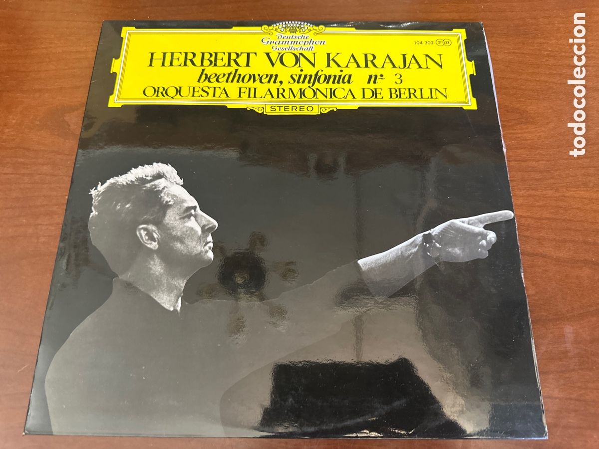 Discos de vinilo: LP. Karajan, Beethoven, Orquesta Filarm&oacute;nica De Berl&iacute;n &ndash; Sinfon&iacute;as N&ordm; 3
