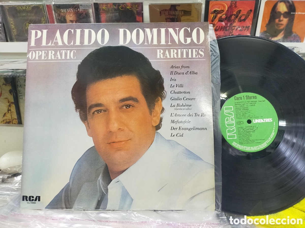 Discos de vinilo: Placido domingo LP operatic rarities Espa&ntilde;a 1984
