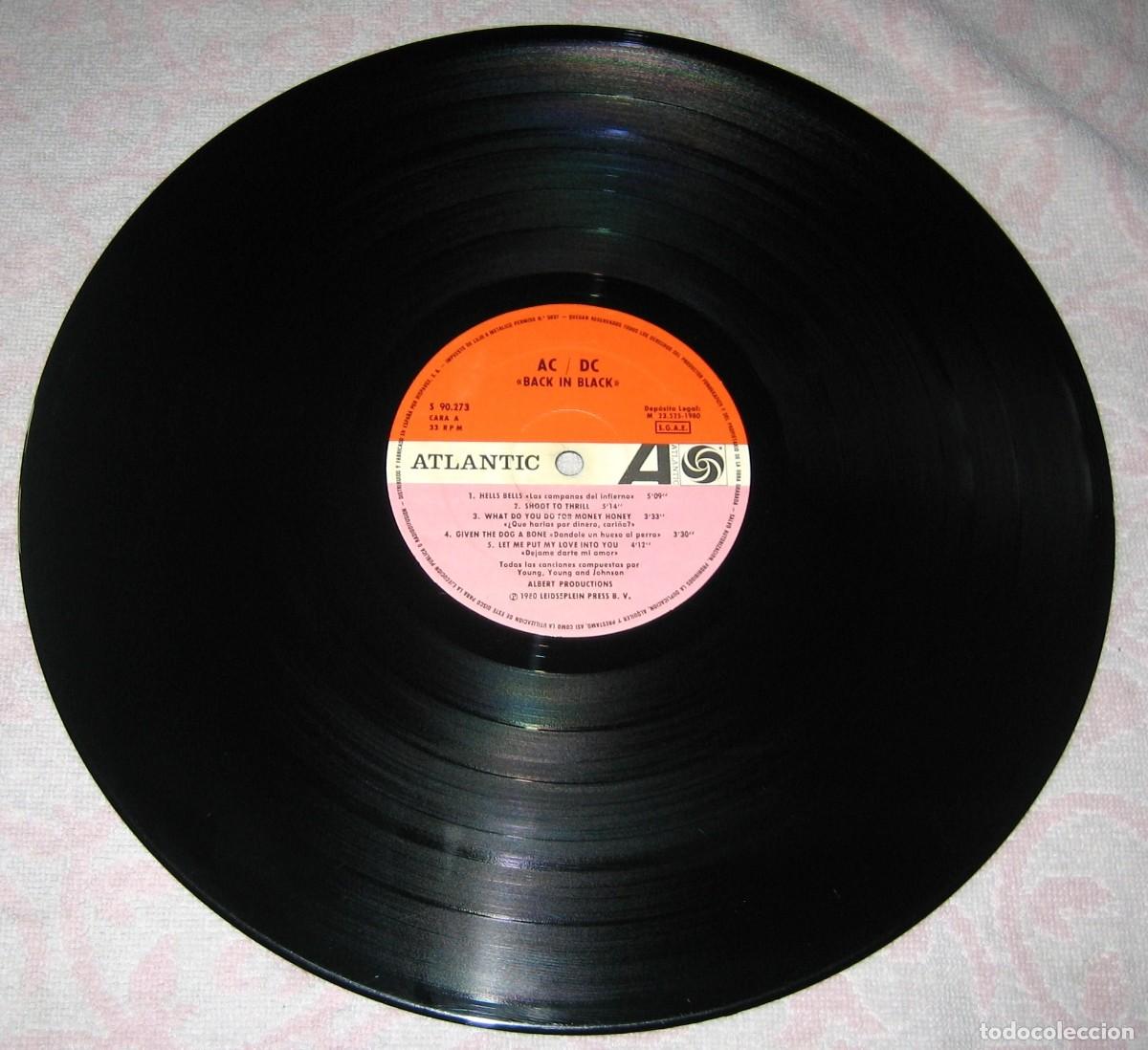 Discos de vinilo: AC / DC - Back In Black - LP (Atlantic 1980) Spain + Insert - Foto 2