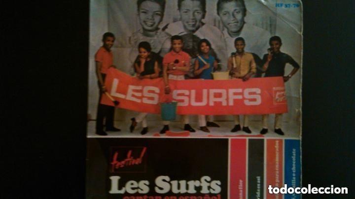 Discos de vinilo: Les surfs - En una flor - La vida es as&iacute; - Concierto para enamorados - Cafe, vainilla o chocolate