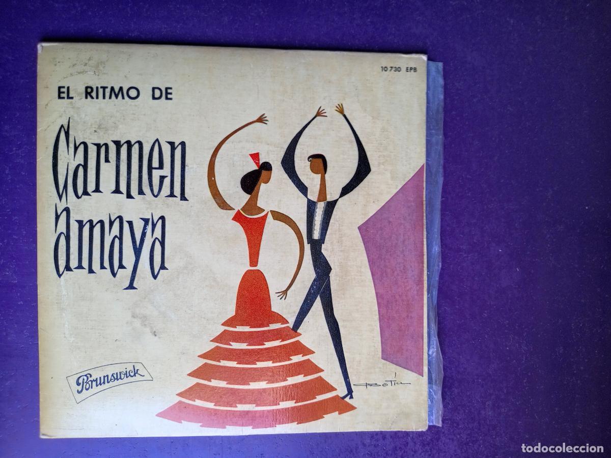 Discos de vinilo: Carmen Amaya &ndash; El Ritmo De Carmen Amaya - EP BRUNSWICK 1962 - GUITARRA SABICAS, PORTADA BOTIA