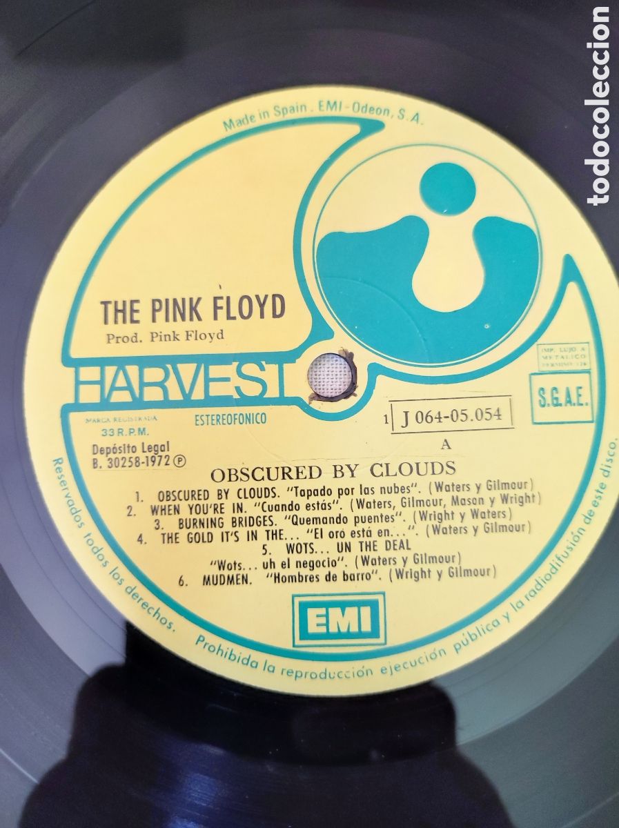 Discos de vinilo: PINK FLOYD - OBSCURED BY CLOUDS - Foto 3
