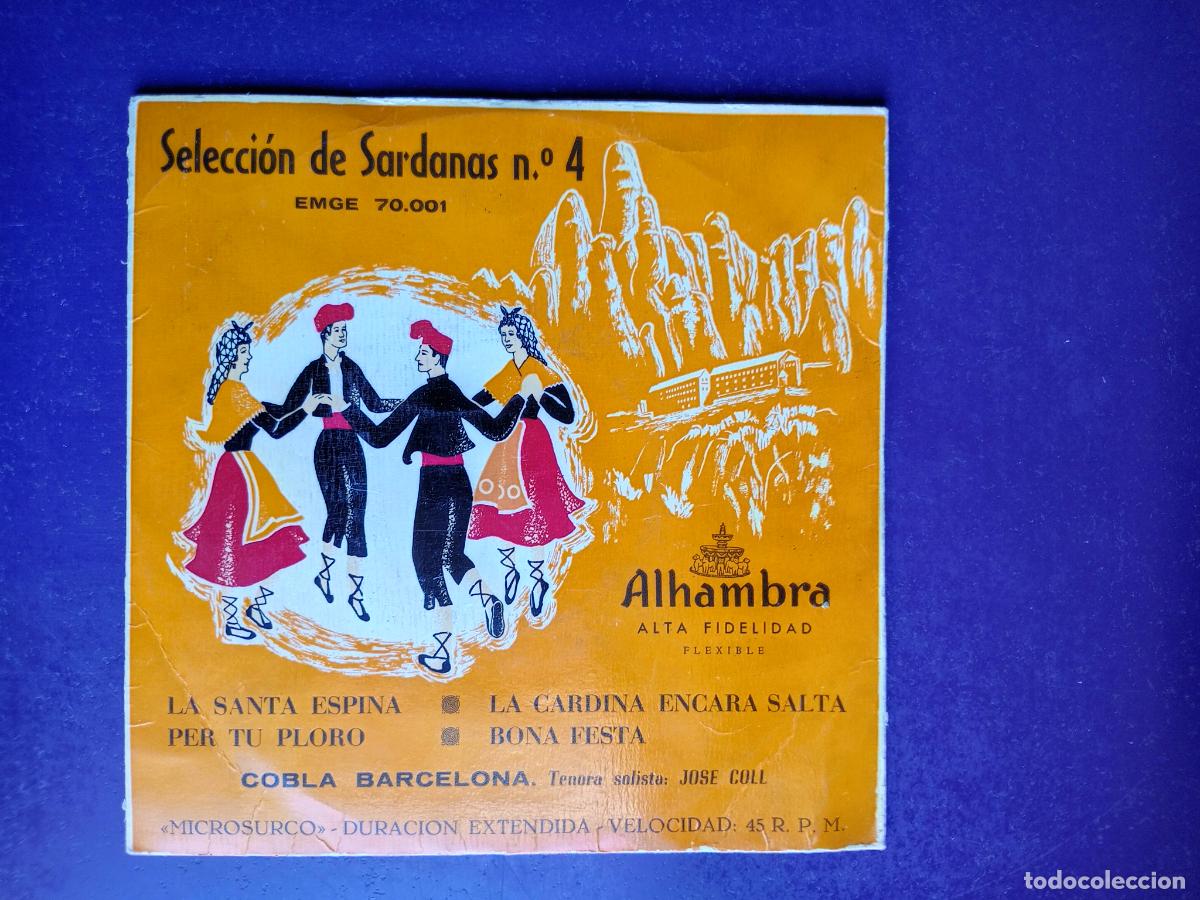 Discos de vinilo: COBLA BARCELONA - EP ALHAMBRA 195? - LA SANTA ESPINA +3 - FOLK TRADICIONAL CATALUNYA - JOSE COLL